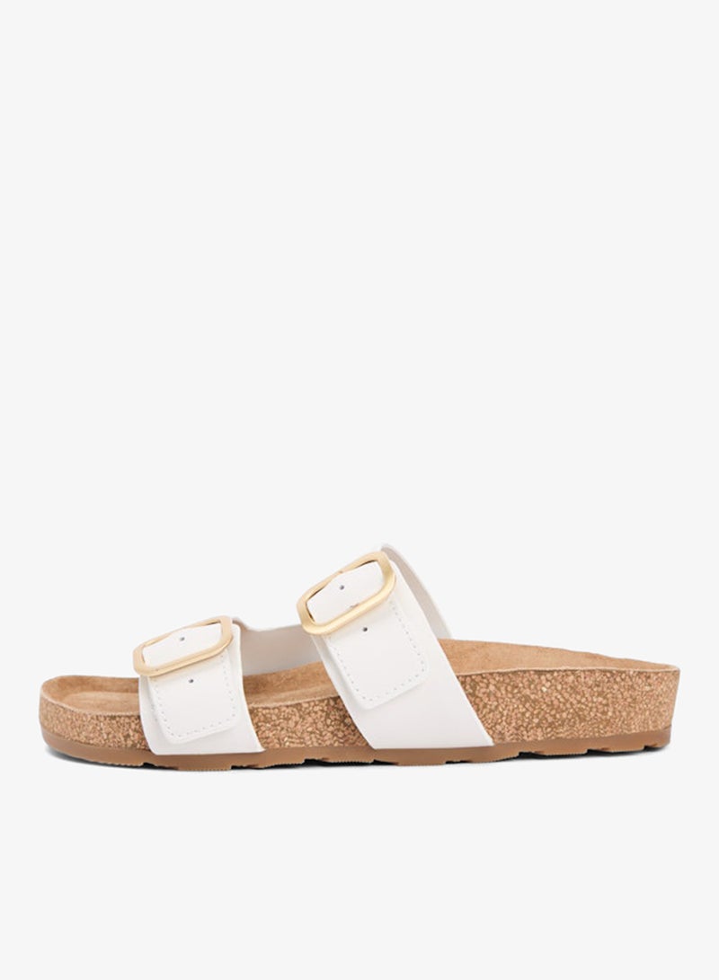 TOMMY HILFIGER Leather Double Strap Cork Sandals - Image 2